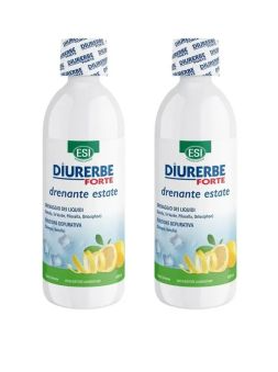 ESI Diuerbe Forte Drenante Estate Gusto Limone Bipack Integratore Magnesio e Potassio 500 ml + 500 ml